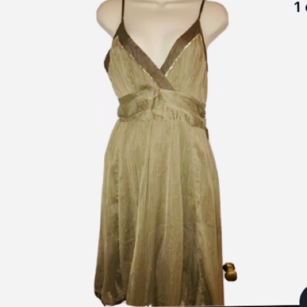 NWT: Strappy golden goddess sundress, Sz 10